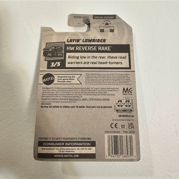 Hot Wheels Car Layin Lowrider Hotwheels Classic Pimp Mobile Special Feature New - Picture 5 of 5